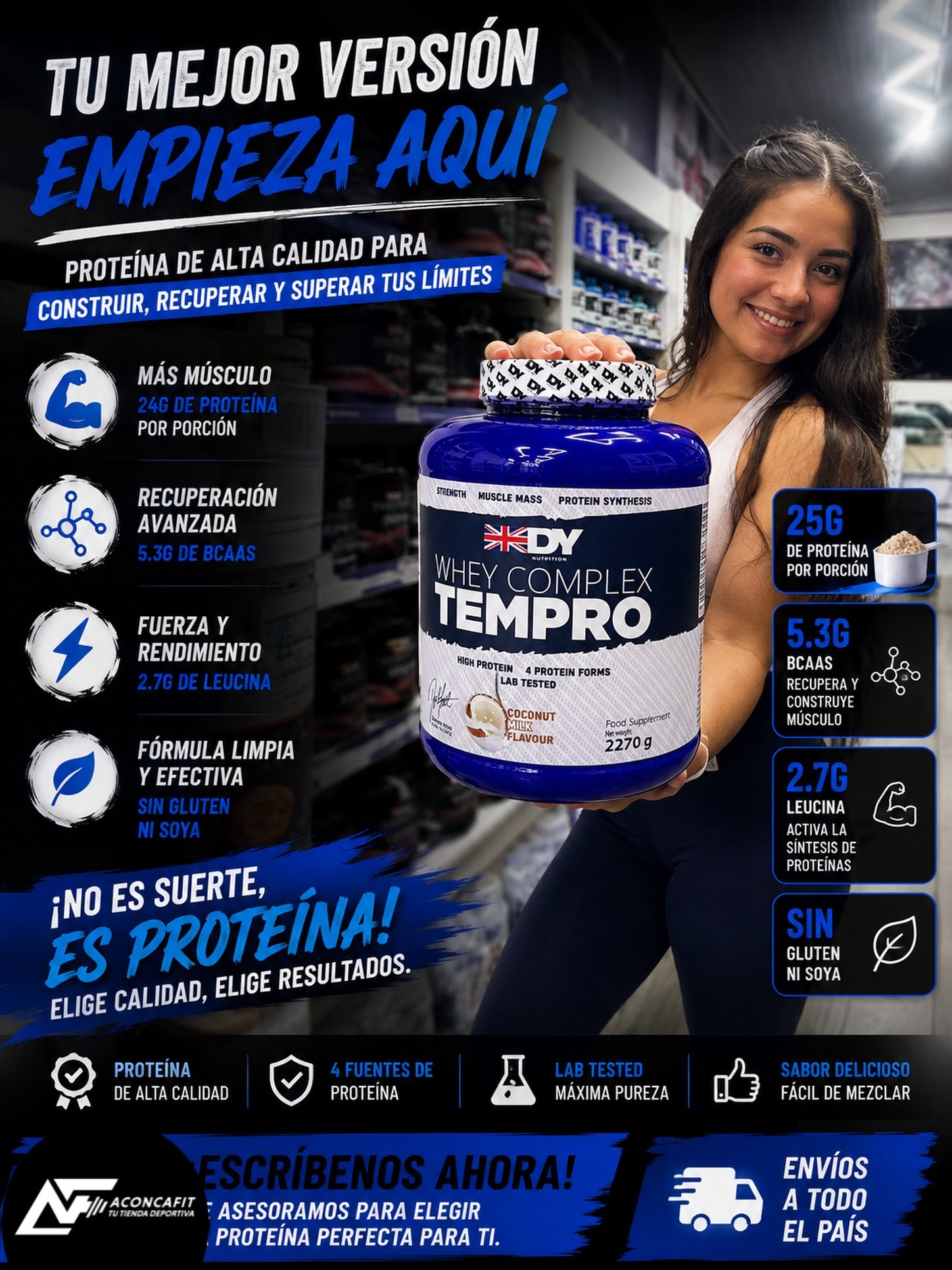 Proteína DY Nutrition disponible en AconcaFit